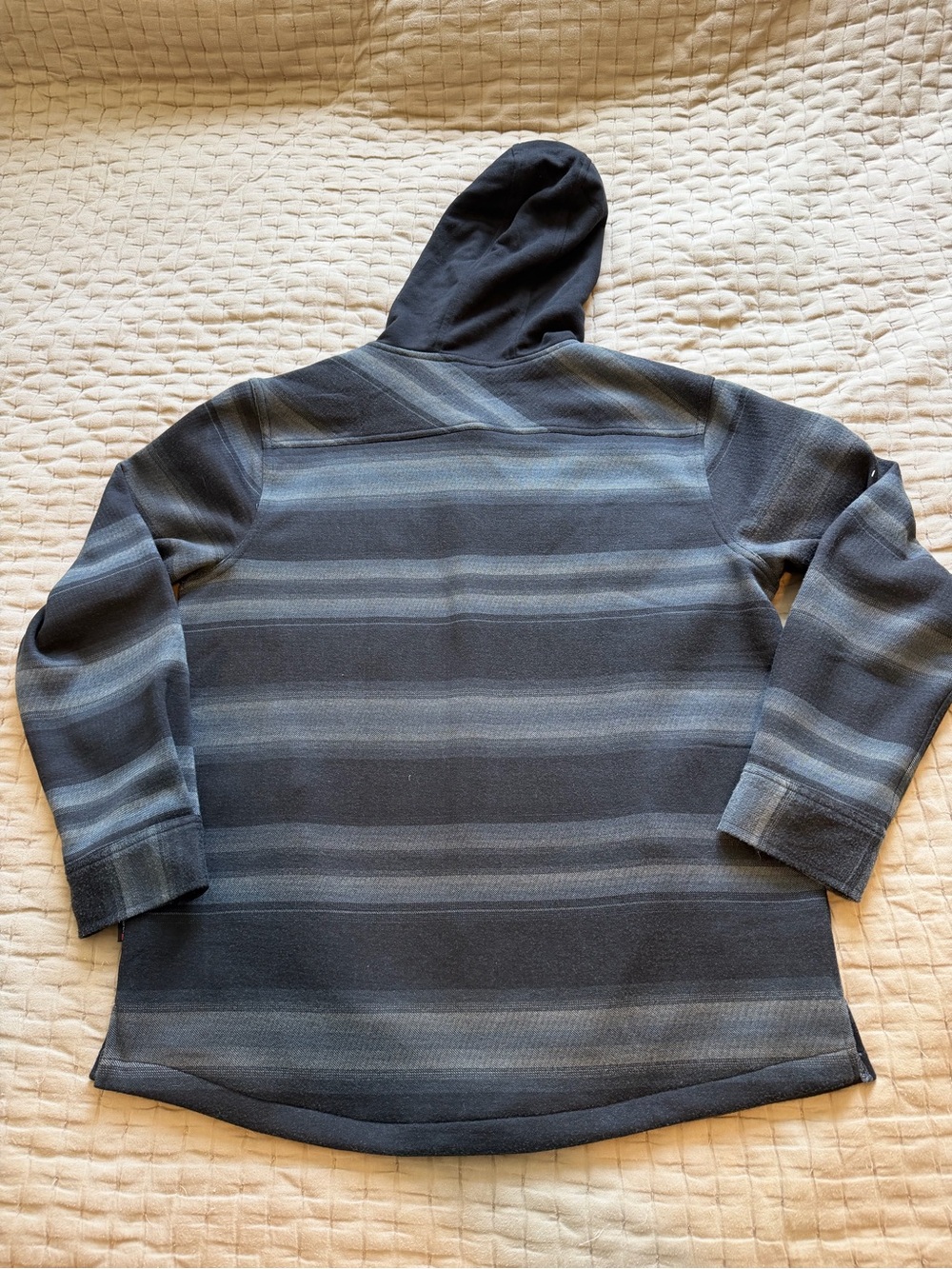 Y2k Quiksilver Striped Black Gray Jacket Coat Big Medium View 2